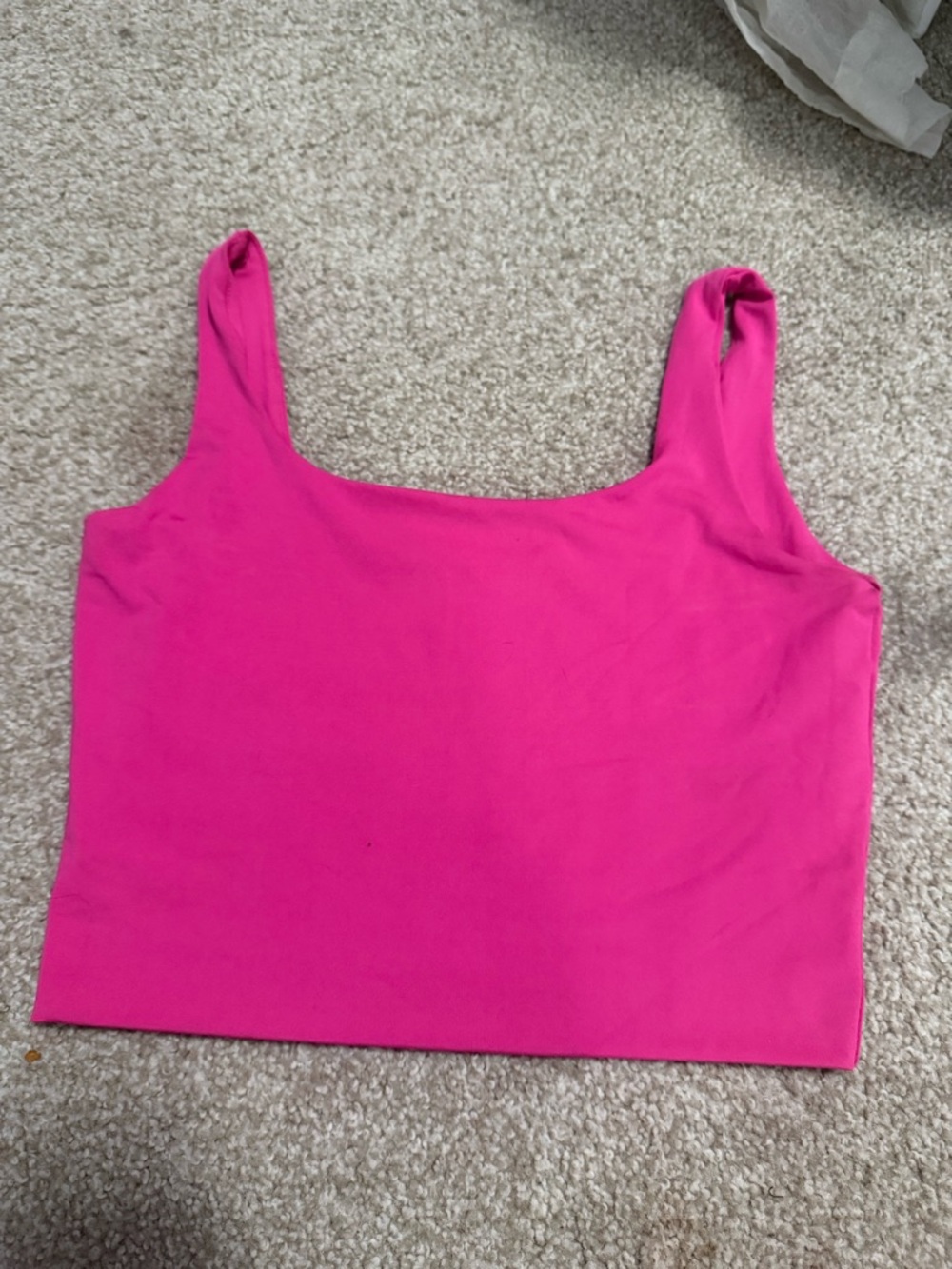 Bright Pink Women's Tank Crop Top